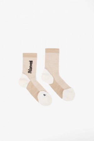 NNormal Merino socks 2 Beige | 92EAHZWRV