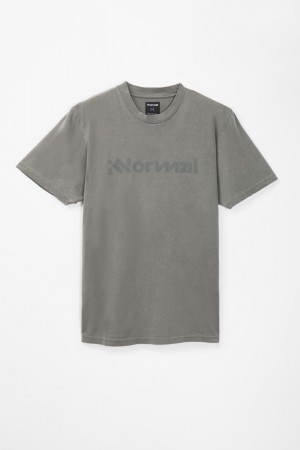 NNormal Organic cotton t-shirt Grå | 07PEMVXWK