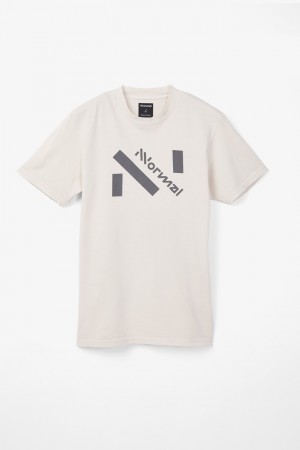 NNormal Organic cotton t-shirt Hvite | 67ZMEFUQK