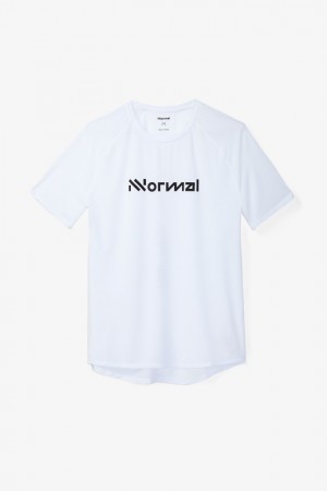 NNormal Race T-shirt NN Hvite | 37FPVRNXO