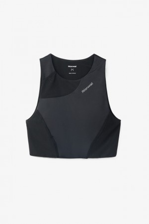 NNormal Trail Cropped Top Svarte | 78WBOUZMT