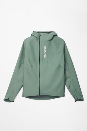 NNormal Trail Rain Jacket Grønn | 72QPGCYTU