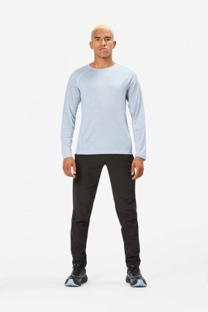 NNormal merino long sleeve t-shirt Blå | 24VLFIXRU